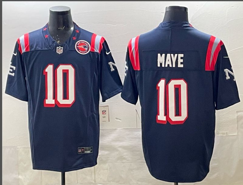 Men 2026 New England Patriots #10 Maye blue 3th generation Nike Limited NFL Jersey style 05->indianapolis colts->NFL Jersey